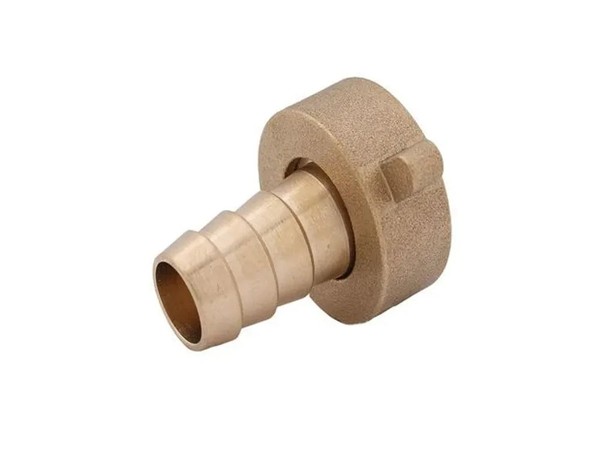 JS Messing-Schlauchverschraubung, 2-Teilig, Flachdichtend, 3/8'' X 1/2''-image