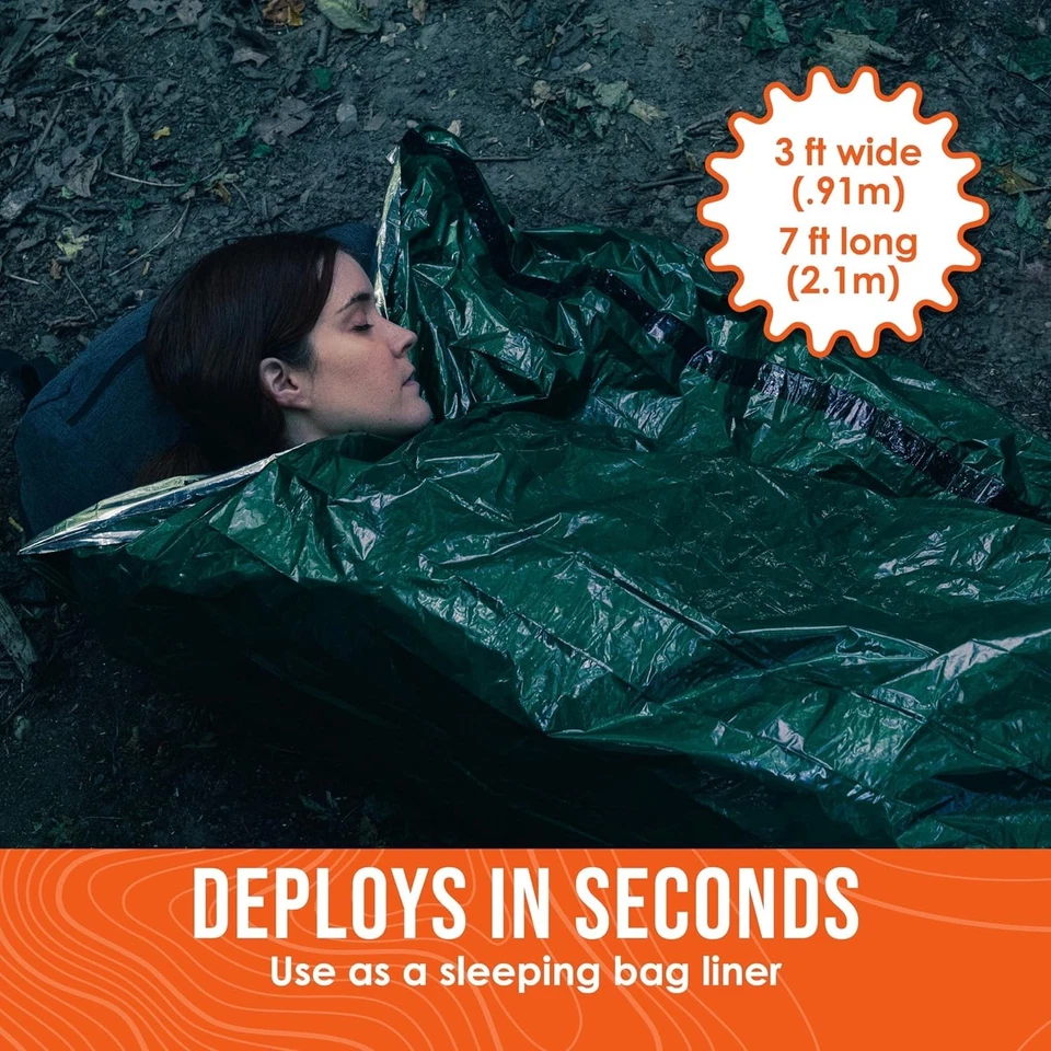 Ultra-Durable Waterproof Emergency Bivy - Compact 4-Pack for Survival Needs - Image 4 of 4