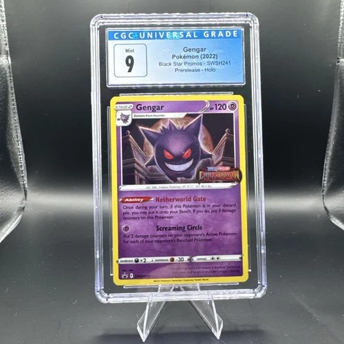 Pokémon TCG Gengar Promo Lost Origin Stamped Prerelease Black Star SWSH241 CGC 9