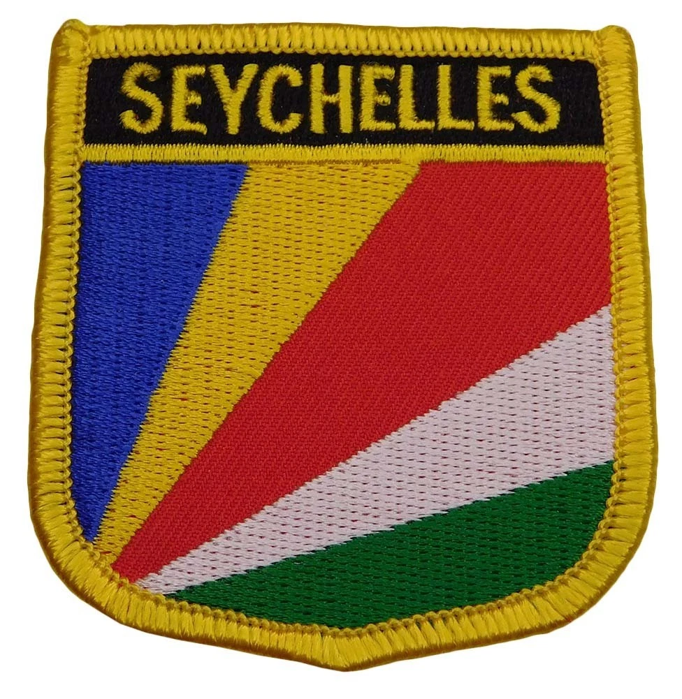 Pack of 12 Seychelles Country Embroidered Iron On Patch FPS-210