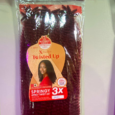 Outre X-Pression Springy Afro Twist 24in 3X Burgundy Crochet