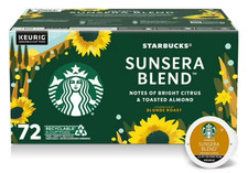 Starbucks Blonde Roast K-Cups Coffee Pods, Sunsera Blend, 72 ct each BB 8/1/26