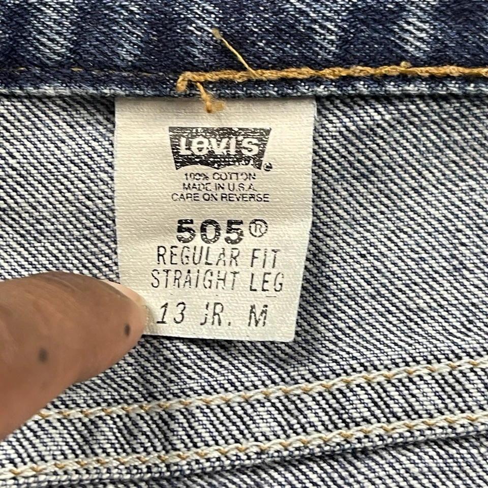 Vintage Levi’s 505 Jeans Women’s Size 13 Jr M USA Made Straight Leg Denim 00s - Image 4 of 4