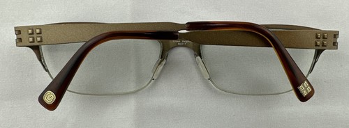 ZERO G TITANIUM CROWN HEIGHTS Brown Leopard Half Rim 55-17-135 Eyeglasses Frame - Picture 5 of 13