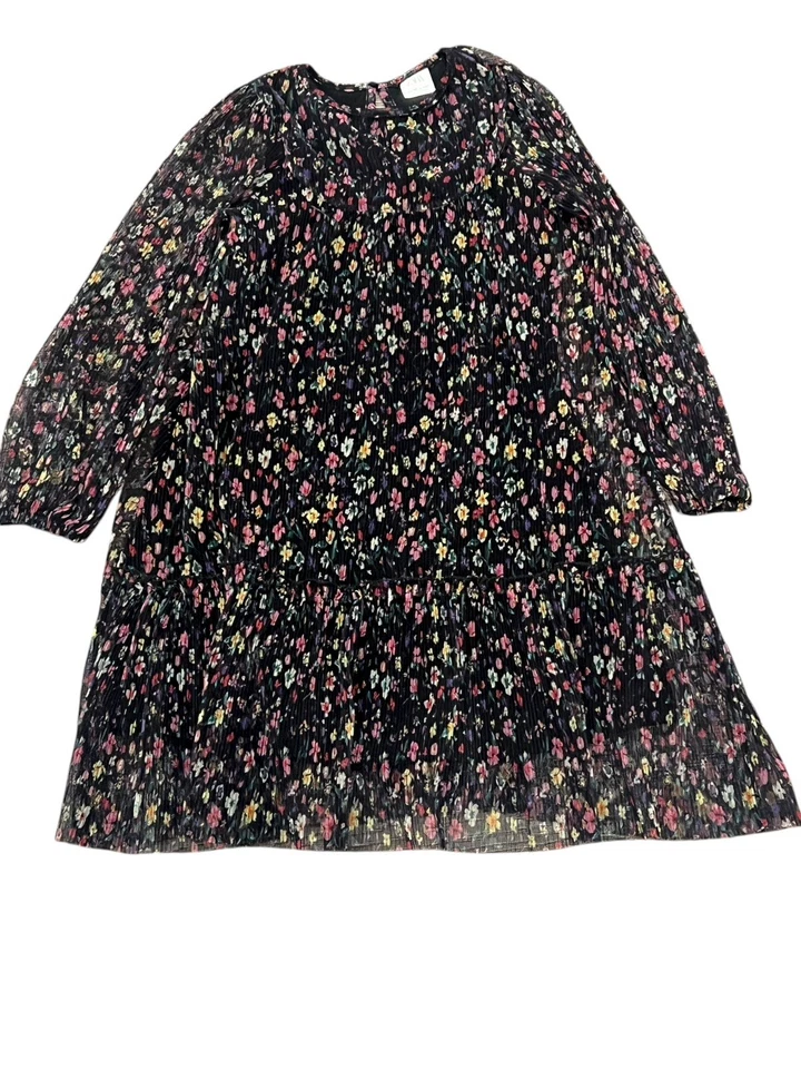 VESTIDO ZARA NIÑA FLORAL MANGA LARGA GASA PLISADO MANGA LARGA 1681/703 10 Foto 3 de 4