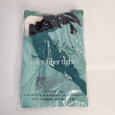 Silkies Microfiber Tights Control Top 700227 Med Dark Navy Soft Sueded Opaque 