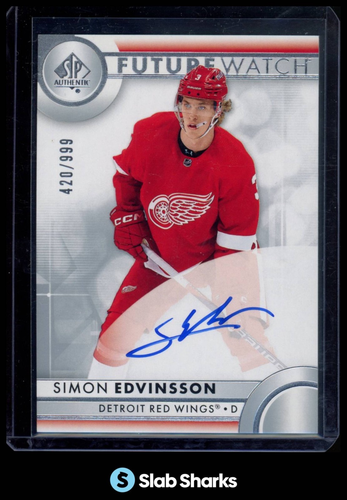 2023 SP AUTHENTIC #151 SIMON EDVINSSON FUTURE WATCH AUTO ROOKIE RC /999