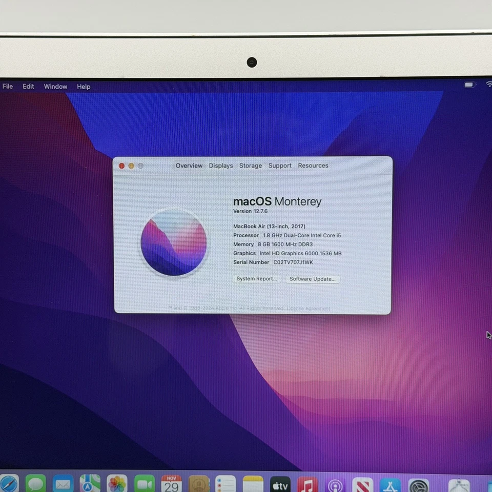 SSD Apple MacBook Air A1466 2017 13" Core i5 1.8GHZ 8GB RAM 128GB - Imagem 2 de 4