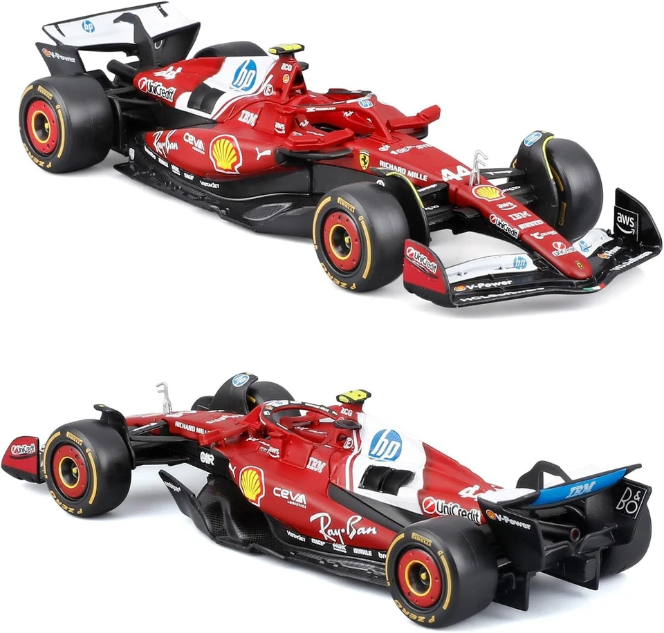 FERRARI HAMILTON 44 SF-25 Modello Auto Formula 1 2025 DieCast 1/43 Bburago - Immagine 4 di 4