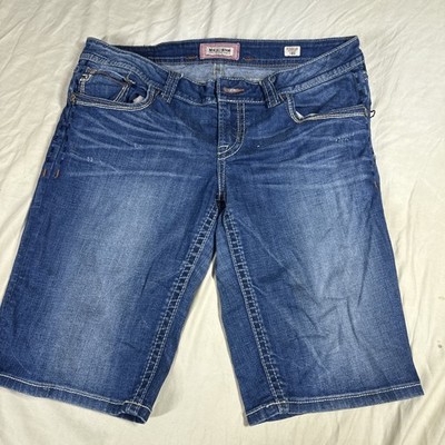 MEK DNM Shorts Pushkar Denim Blue Jean Distressed Bermuda Women's Size 32