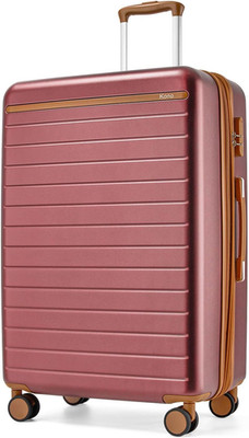 Large Suitcase 28In Expandable ABS+PC 8Pcs Silent Wheels Burgundy | Long Trips I