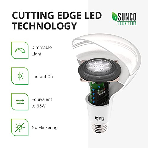 12 Pack BR30 LED Bulb 11W=65W, 850 LM, E26 Base, Dimmable, 5000K Daylight - Picture 4 of 7