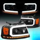 FOR 2004-2008 FORD F150 MARK LT LED DRL SEQUENTIAL SIGNAL PROJECTOR HEADLIGHTS