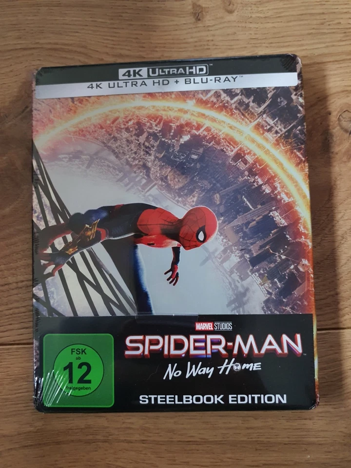 SPIDER-MAN No Way Home - Steelbook 4K UHD + BLU-RAY - NEU - Bild 1 von 2