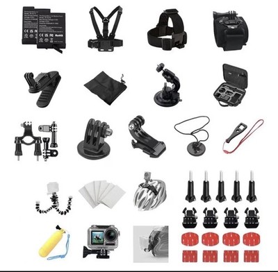 GoPro HERO Accessory Bundle: Mounts, Batteries, Straps, Case, Cleaning Kit
