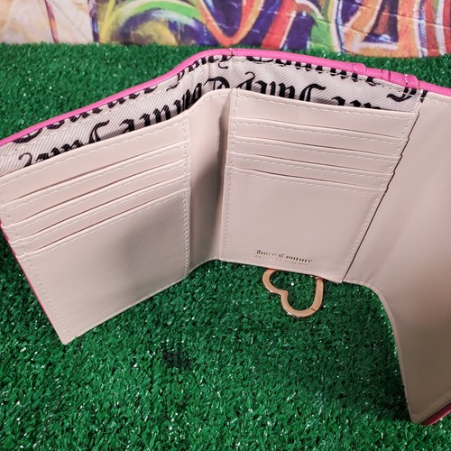 Cartera Juicy Couture Juicy Pink Royal Couture Doble Cara Triple NUEVA (D20) - Imagen 9 de 13