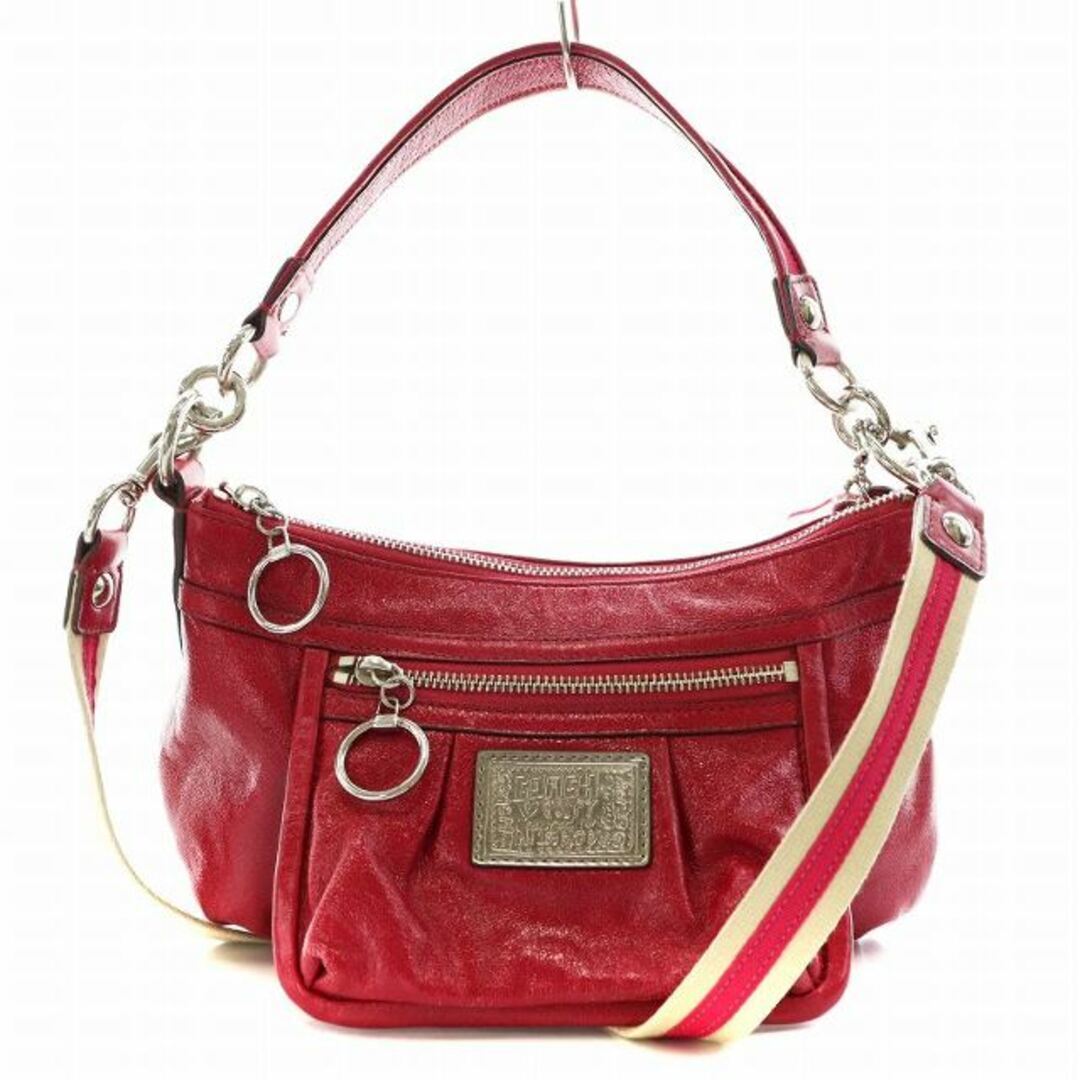 Coach Poppy Handbag Shoulder Bag 2 Way Leather Pink 14559