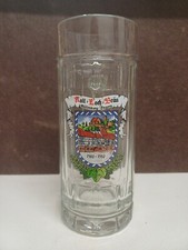 Bierkrug Glaskrug Kalt Loch Br&auml;u 1580 - 1980 0,5 L Eichstrich Neuwertig  Vintage