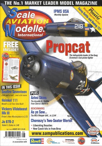 Scale Aviation Modeller V17 N8 Ansaldo A-1 Ballila Bleriot Grumman F8F Bearcat - Bild 1 von 4