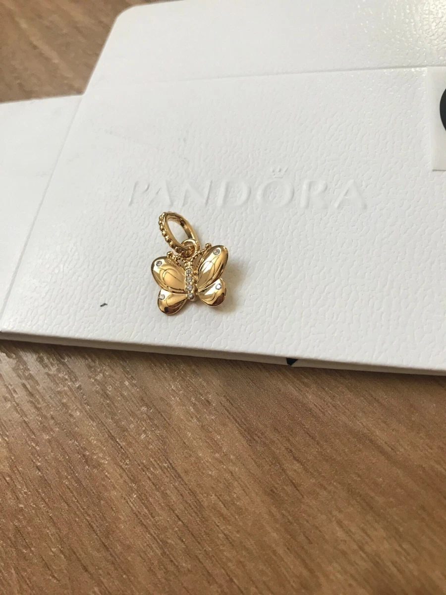 Pandora butterfly shop earrings gold
