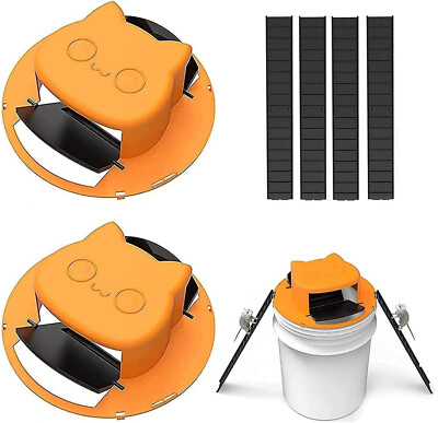 2 PACK  Mouse Trap Bucket Lid, Double Trap Door Style Bucket Mouse Traps