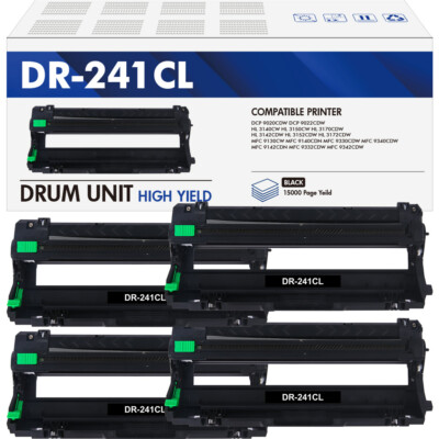 4 Drucker Compatible with Brother DR 241 Drum DR-241CL 15.000 Seiten MFC-9332CDW