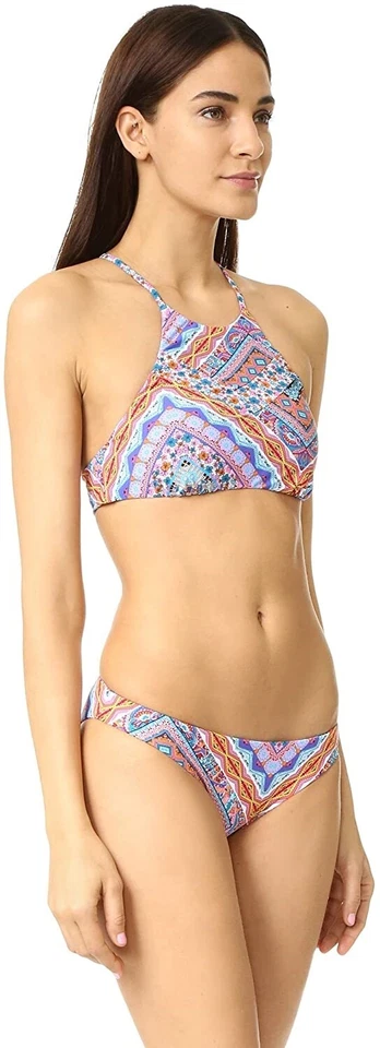 Top de bikini Red Carter 263498 para mujer Laurel Canyon cuello alto traje de baño talla pequeña Foto 2 de 4