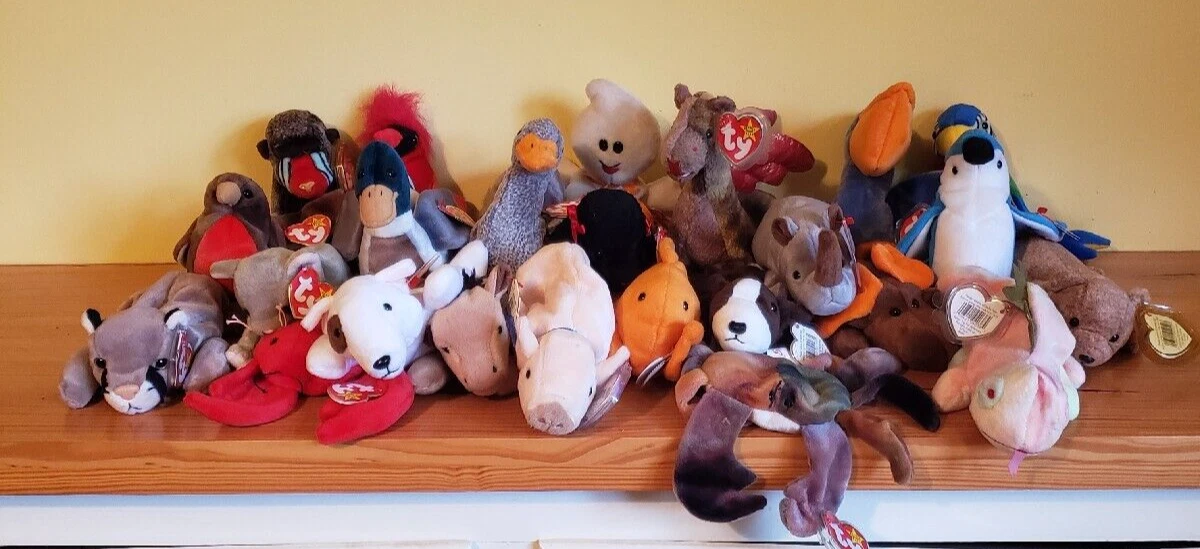 25 Lot Vintage 90 s TY BEANIE BABIES Adult Owned All Have Tags See List