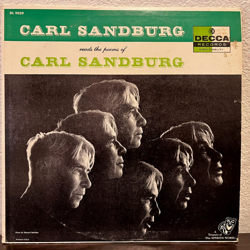 CARL SANDBURG - Reads The Poems Of (Decca) - 12" Vinyl Record LP - VG+