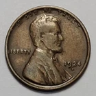 Error #2 Fine++ Low Mintage 1924 D Lincoln Wheat Cent, rotated die