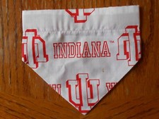 NCAA Indiana University Slide Through Up to 1" Collar Dog Bandana/Scarf - XLARGE