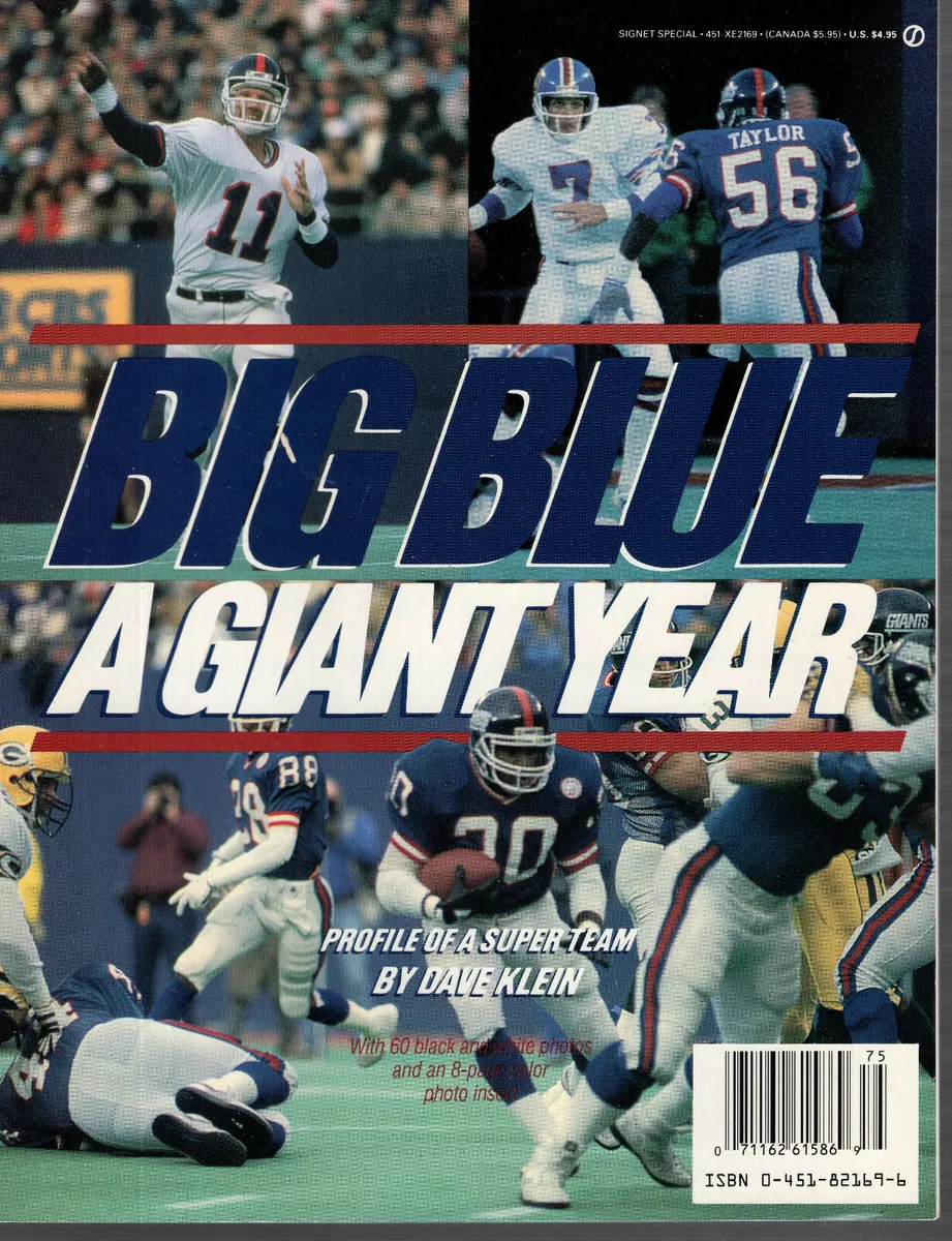 NEW YORK GIANTS BIG BLUE:A GIANT YEAR MAGAZINE AWESOME CONDITION 1987