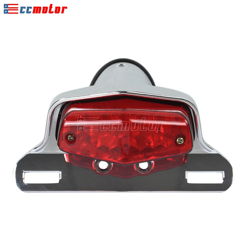 Lucas Style LED Brake Turn Signals Tail Light For Harley Honda Suzuki Cafe Racer - Image 3 of 4
