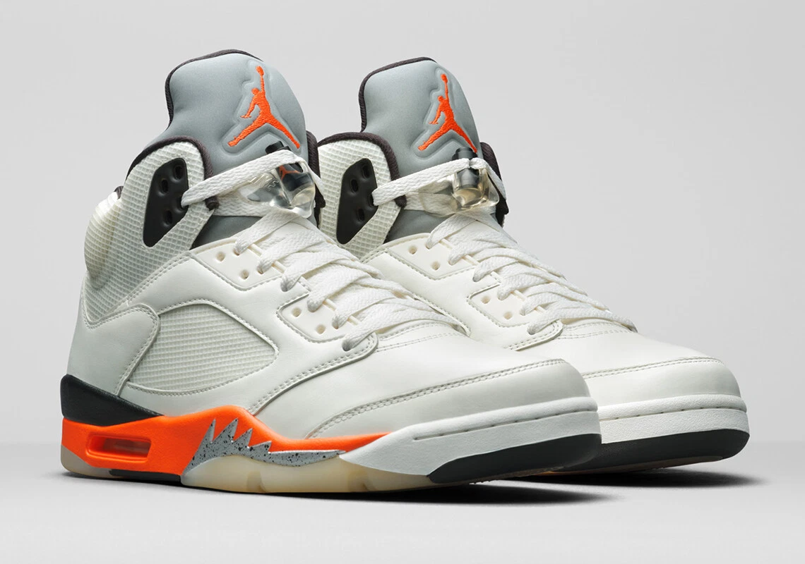 White and orange jordan 5 deals