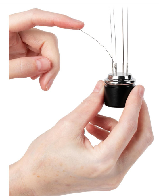 Aluminum Espresso Distribution Tool w/ 5 Extra Needles | 0.4mm Espresso Stirrer