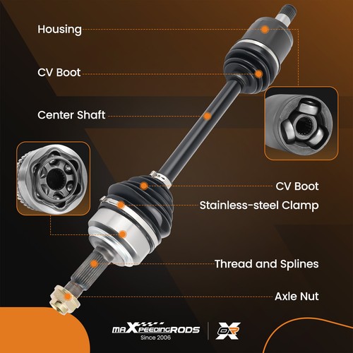 Front CV Axle Shaft Pair 2 for Honda CR-V 2.4L 2002 2003 2004 2005 2006 - Picture 3 of 12