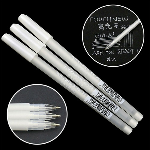White Gel Pen, 3-15X White Pens for Art 0.8mm Fine Point White Ink Fineliner Pen - Picture 8 of 12