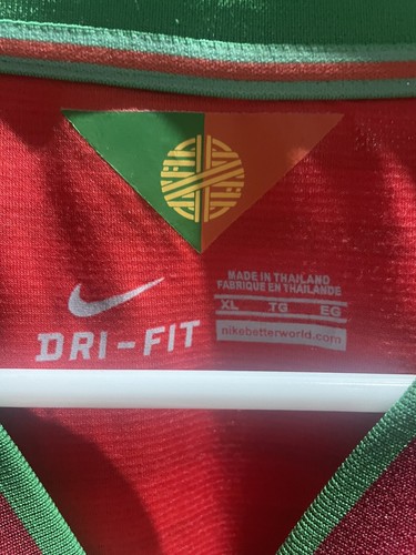 PORTUGAL NATIONAL TEAM 2014/2015 HOME FOOTBALL SHIRT NIKE SOCCER JERSEY SIZE XL - Picture 4 of 11