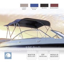 Premium Boat Bimini Top Canopy, 3 Bow, Fits 160cm-180cm Wide. Select Colour.