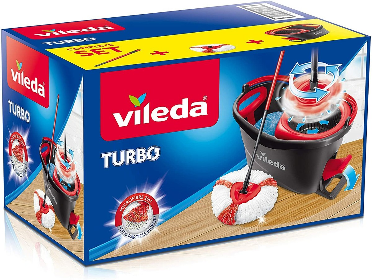 Dweilkop vervanging compatibel met Turbo EasyWring, 1 stuk 2-in-1