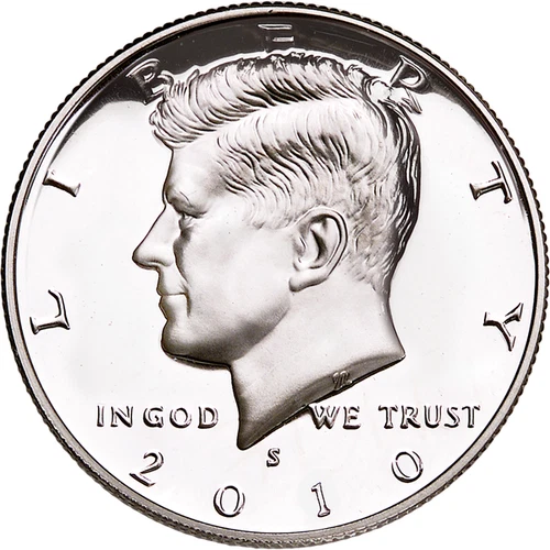 2010 -S Kennedy half dollar Gem DCAM Proof 90% Silver