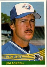 1984 Donruss Jim Acker #146 Toronto Blue Jays