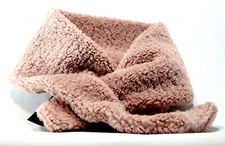 INC International Concepts Faux-Sherpa Pull-Through Muffler Mauve ONE SIZE