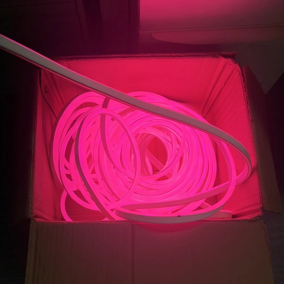 5m-100m Rosa Led Neon Seil Lichter Außen Flex Rohr Home Yard Dekoratives 220V - Bild 2 von 4
