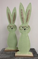 Hase*Osterhase*Filzhase*Filz*Ostern*Deko*Osterdeko*Glitzer*Brille*GrüN*2Er Set*