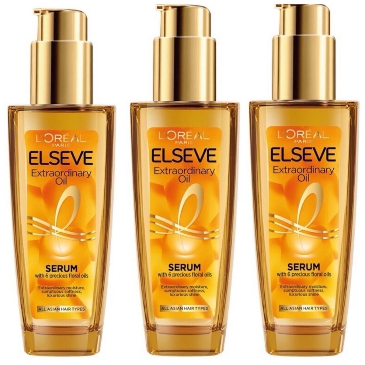 3X100ML L'Oreal Paris Elseve Extraordinary Oil Serum 6 3X100ML L'Oreal Paris Elseve Extraordinary Oil Serum 6