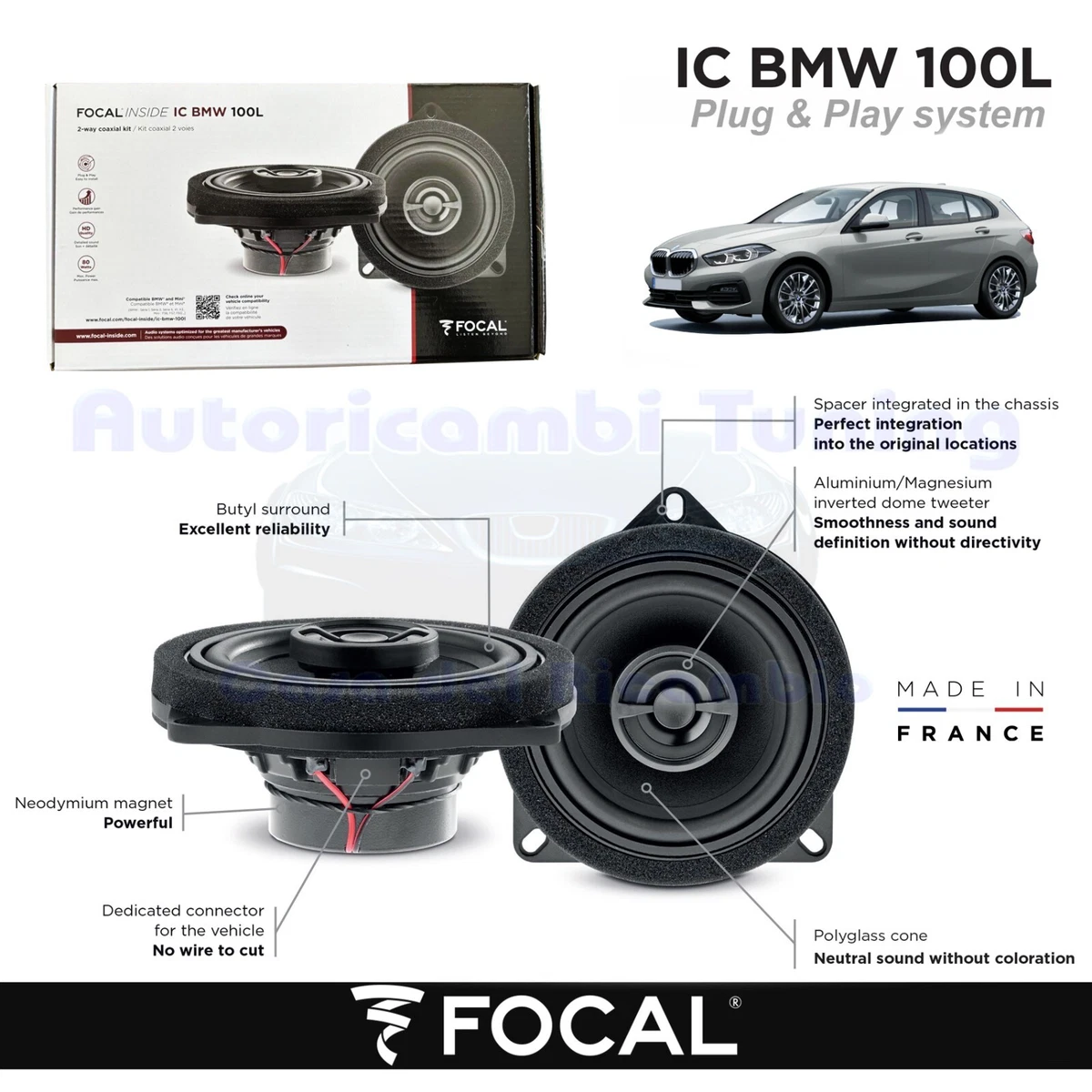 Sound Way Kit Installazione Autoradio, Altoparlanti Bicono 16,5 cm 120 Sound Way Kit Installazione Autoradio, Altoparlanti Bicono 16,5 cm 120