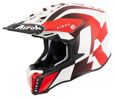 Helm Mann Junge Airoh Twist 2.0 Lift Rot Weiß Matt Moto-Cross Enduro