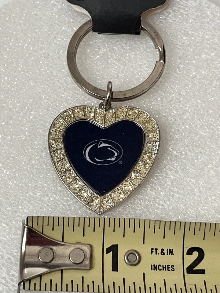 Llavero corazón estrás con licencia oficial Penn State Nittany Lions Foto 3 de 4