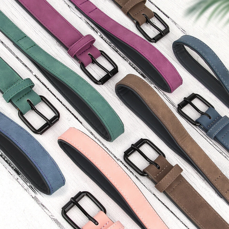 Кожаный собачий ошейник и поводок для маленьких средних больших собак бульдог лабрадор S-2XL - Изображение 2 из 4